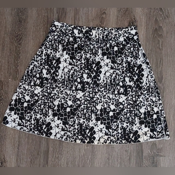 tranquility Dresses & Skirts - Tranquility Black Grey Ivory Knit Skirt Size XL Boho Office Date Business Casual